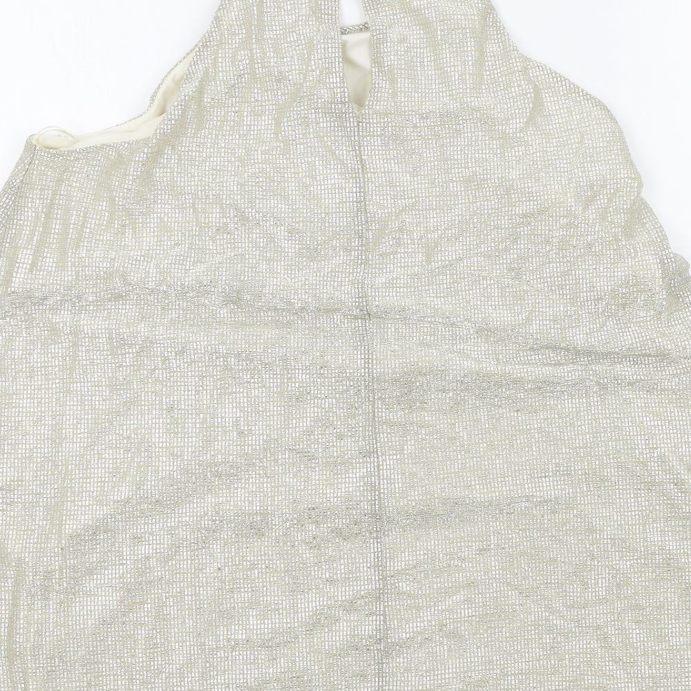 Primark Womens Gold Colourblock  A-Line  Size 14