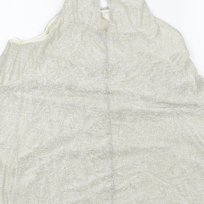Primark Womens Gold Colourblock  A-Line  Size 14
