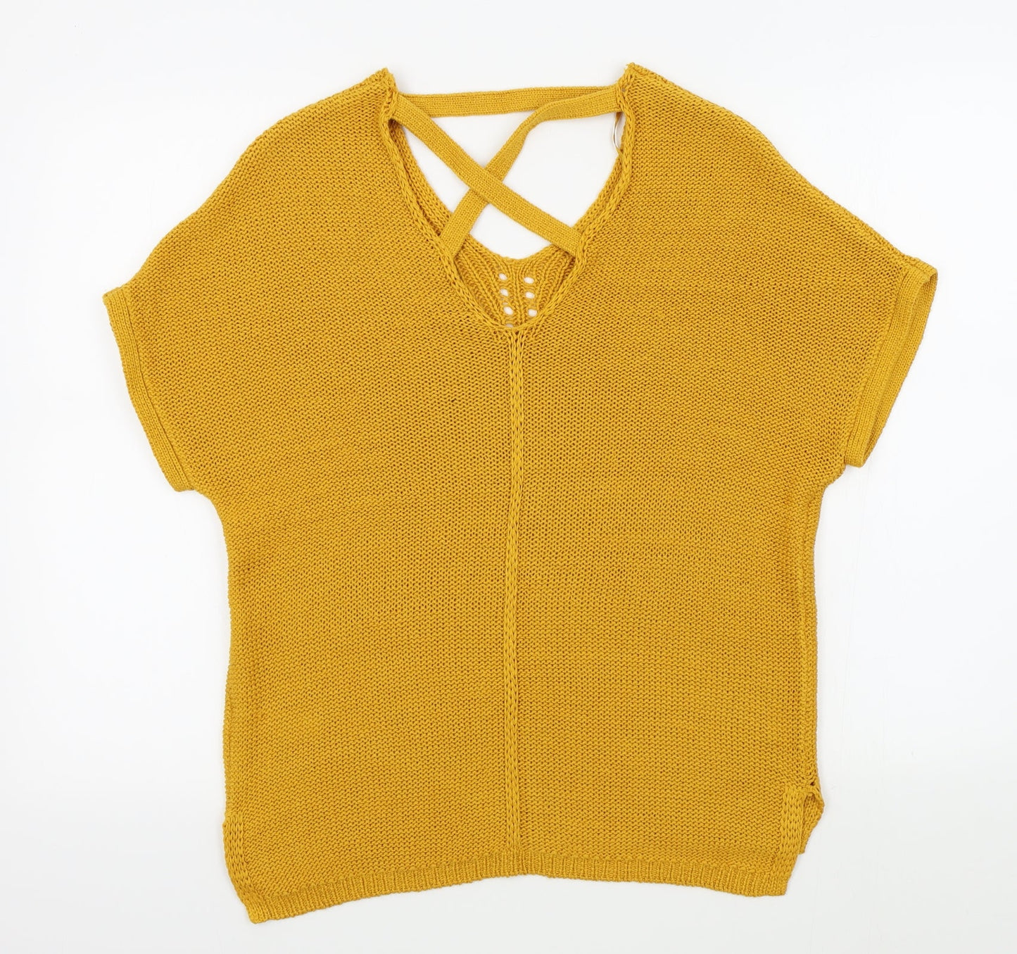 F&F Womens Yellow   Pullover Jumper Size 8