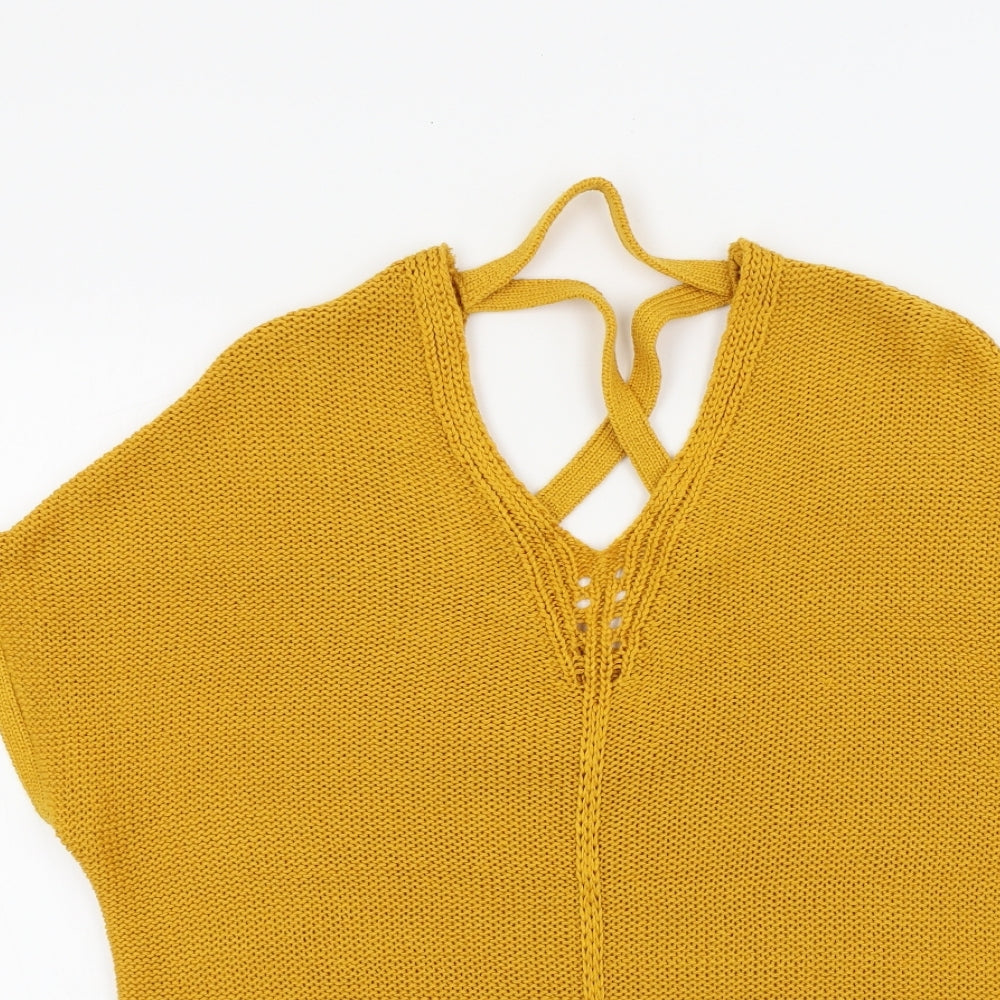 F&F Womens Yellow   Pullover Jumper Size 8