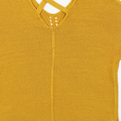 F&F Womens Yellow   Pullover Jumper Size 8