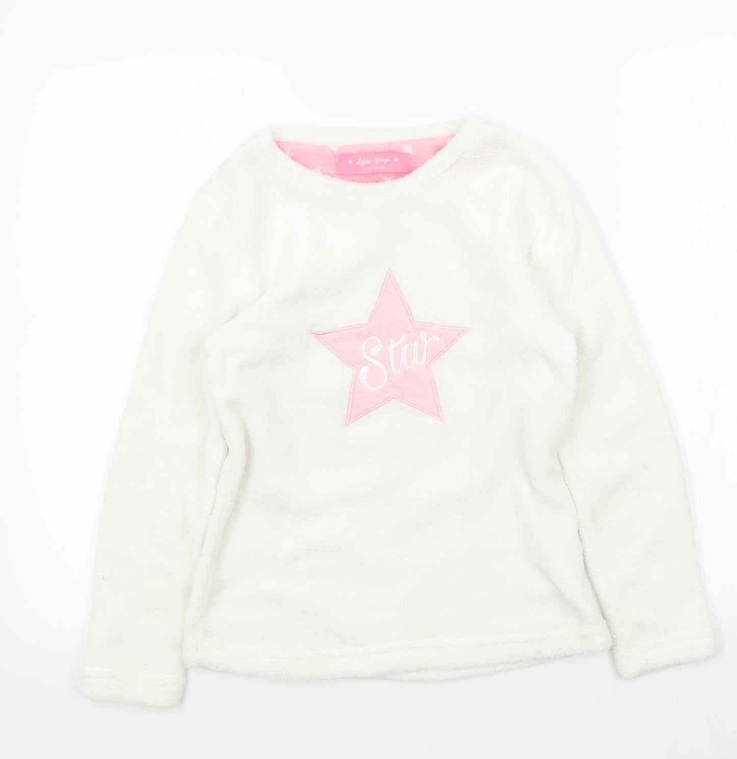 love sleep Girls White Colourblock  Top Pyjama Top Size 11-12 Years