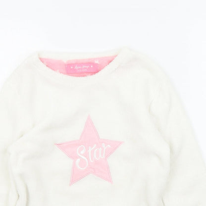 love sleep Girls White Colourblock  Top Pyjama Top Size 11-12 Years