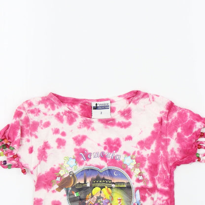 Venice Collection Girls Pink   Basic Dress Shirt Size 18-24 Months