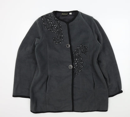 Bob Mackie Womens Grey   Jacket  Size M