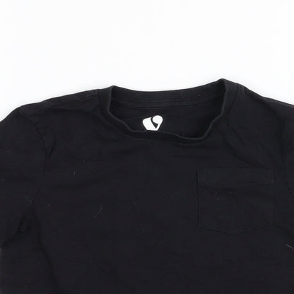 by very Boys Black   Basic T-Shirt Size 5-6 Years