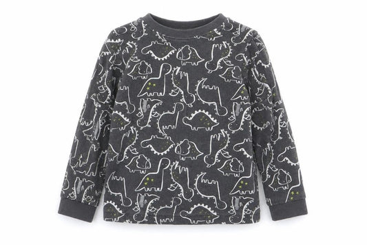 Asda George Boys Grey Geometric  Babydoll Pyjama Top Size 12-18 Months