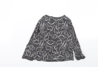 Asda George Boys Grey Geometric  Babydoll Pyjama Top Size 12-18 Months