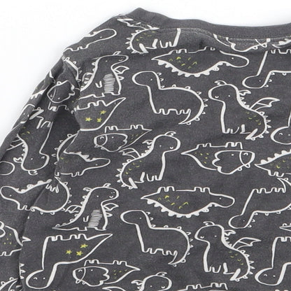 Asda George Boys Grey Geometric  Babydoll Pyjama Top Size 12-18 Months