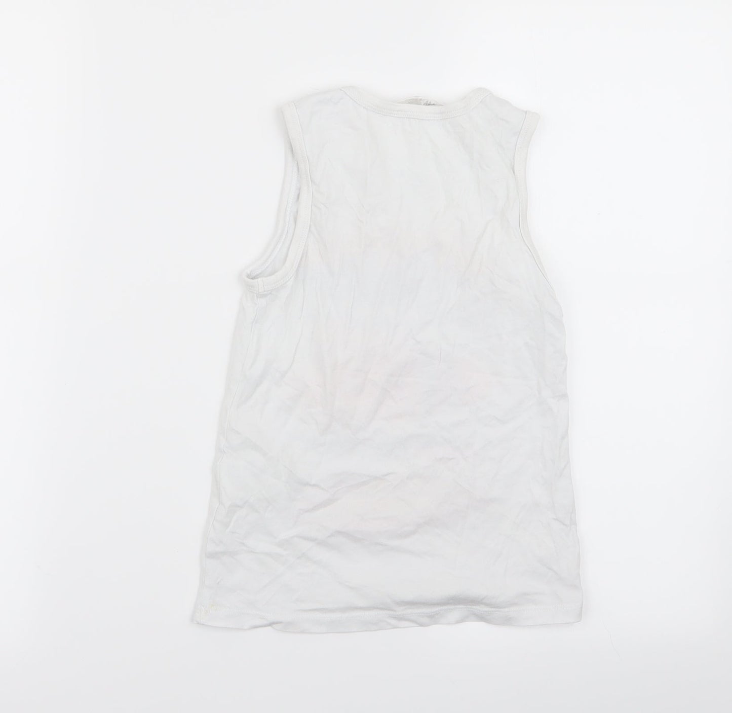 H&M Boys White   Basic Tank Size 7-8 Years
