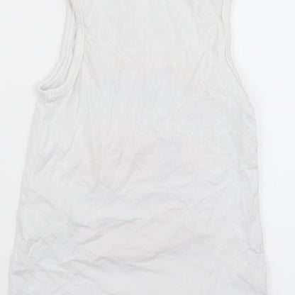 H&M Boys White   Basic Tank Size 7-8 Years
