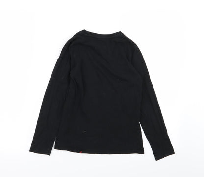 Pep and co Boys Black Geometric  Basic T-Shirt Size 8-9 Years