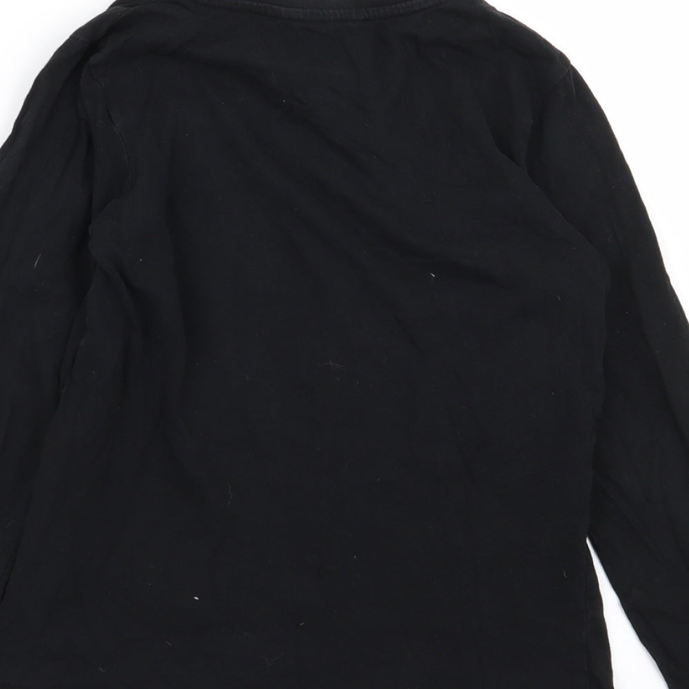 Pep and co Boys Black Geometric  Basic T-Shirt Size 8-9 Years