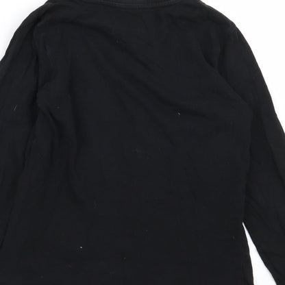 Pep and co Boys Black Geometric  Basic T-Shirt Size 8-9 Years
