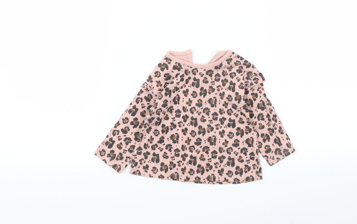 Asda George Girls Multicoloured Animal Print  Basic T-Shirt Size 3-6 Months