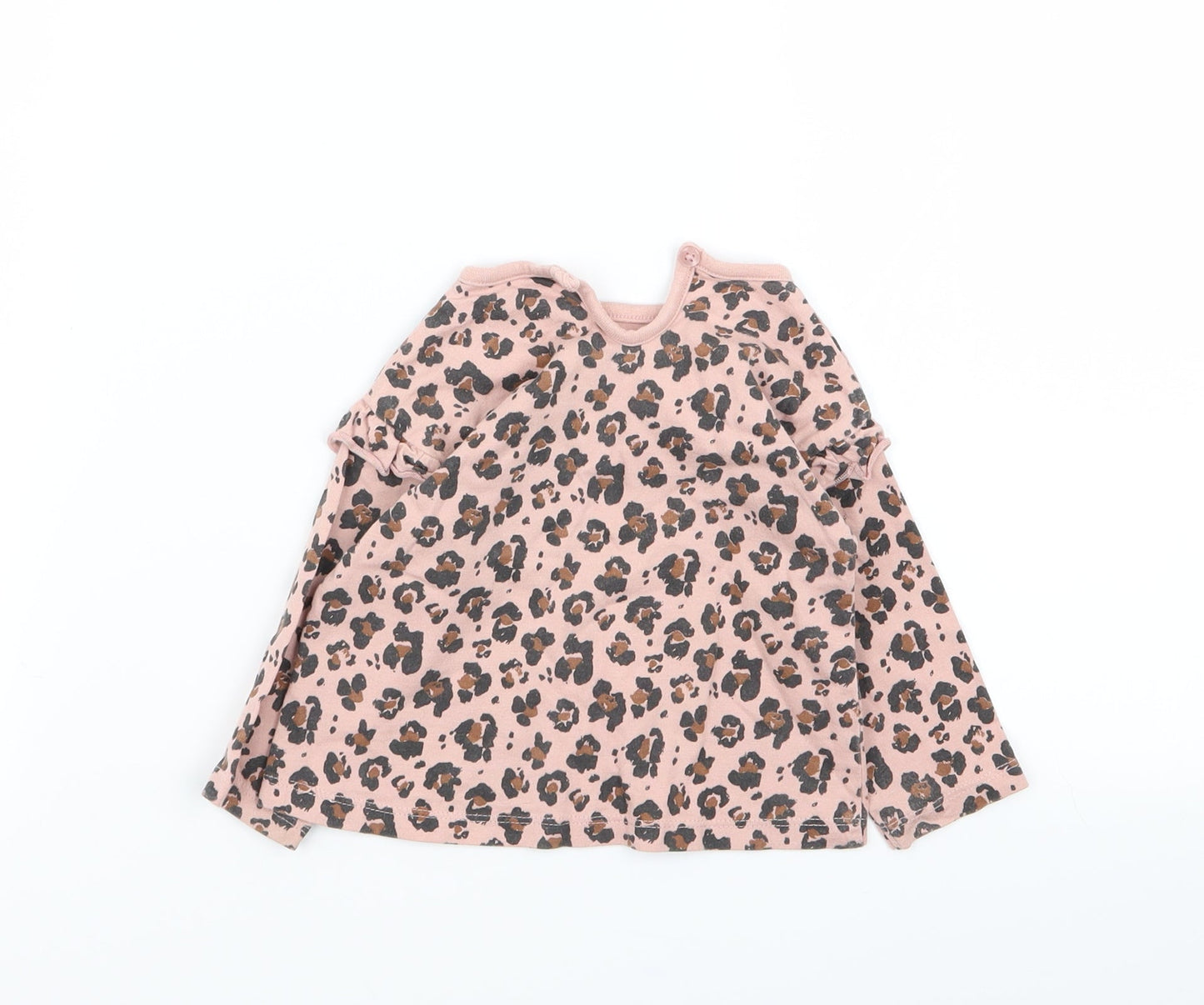 Asda George Girls Multicoloured Animal Print  Basic T-Shirt Size 3-6 Months