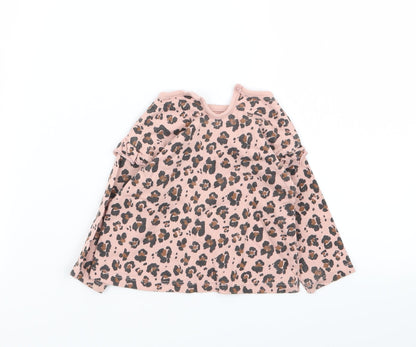 Asda George Girls Multicoloured Animal Print  Basic T-Shirt Size 3-6 Months