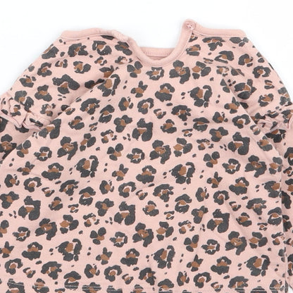 Asda George Girls Multicoloured Animal Print  Basic T-Shirt Size 3-6 Months