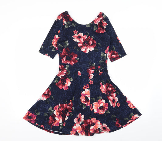 Hollister Womens Multicoloured Floral  Fit & Flare  Size XS