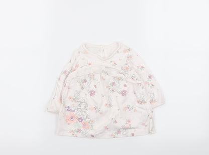 Asda George Girls Multicoloured Floral  T-Shirt Dress  Size 3-6 Months