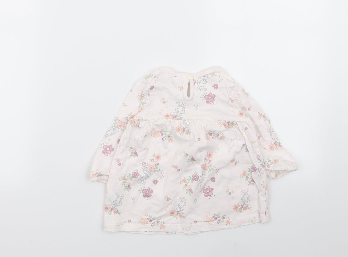 Asda George Girls Multicoloured Floral  T-Shirt Dress  Size 3-6 Months