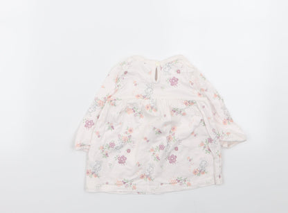Asda George Girls Multicoloured Floral  T-Shirt Dress  Size 3-6 Months