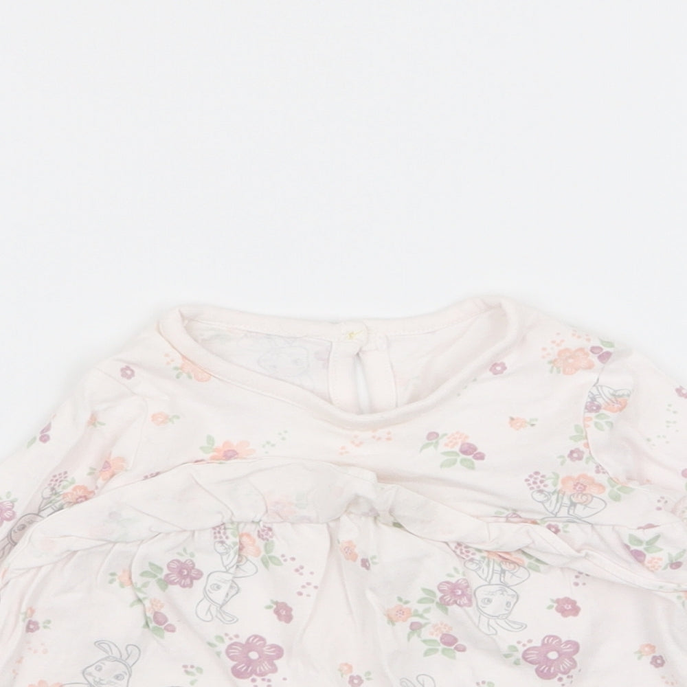 Asda George Girls Multicoloured Floral  T-Shirt Dress  Size 3-6 Months
