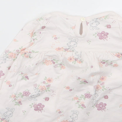 Asda George Girls Multicoloured Floral  T-Shirt Dress  Size 3-6 Months
