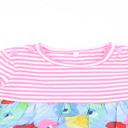 TU Girls Multicoloured Striped  Fit & Flare  Size 0-3 Months
