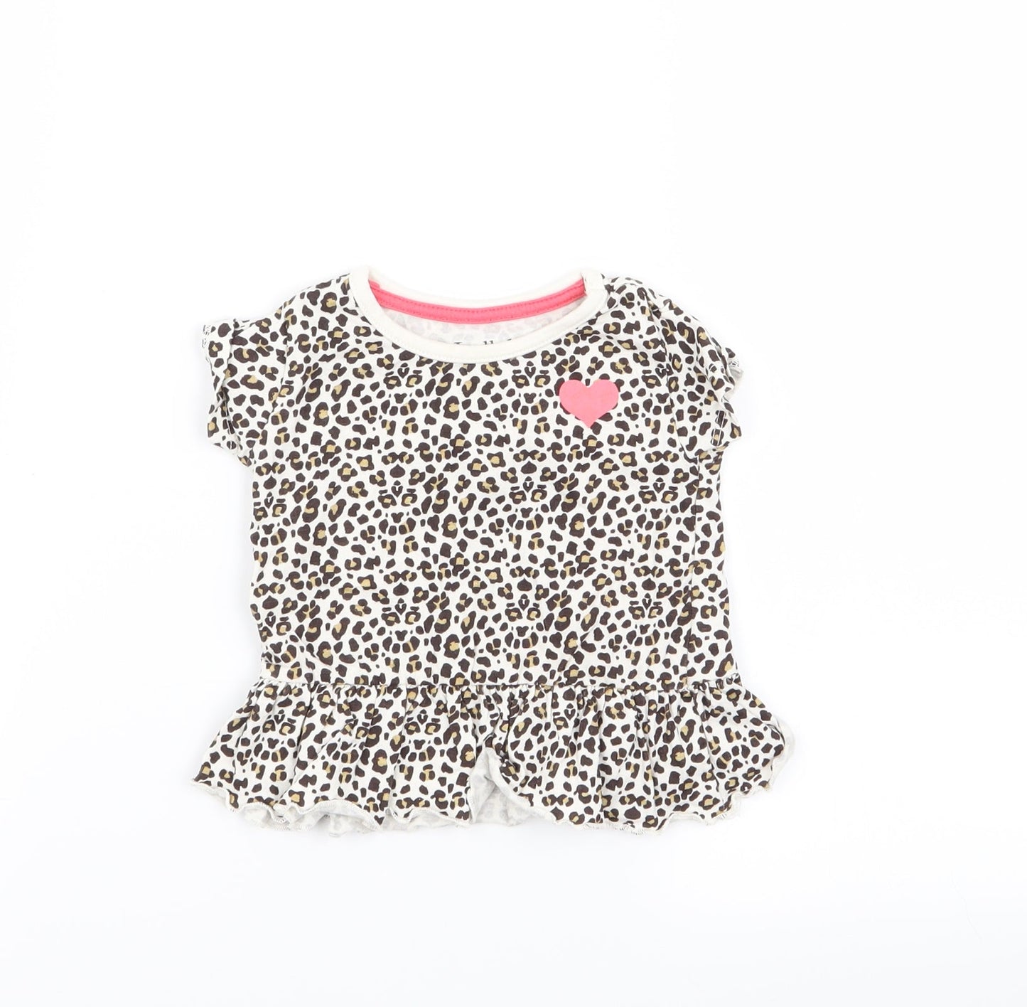 lullaby Girls Multicoloured Animal Print  Basic T-Shirt Size 3-6 Months