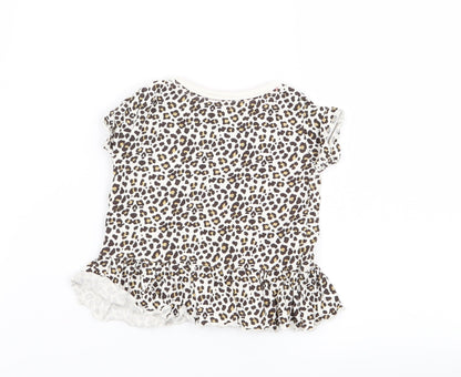 lullaby Girls Multicoloured Animal Print  Basic T-Shirt Size 3-6 Months