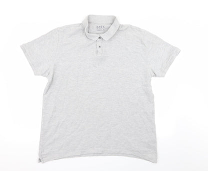 Easy Mens Grey    Polo Size XL