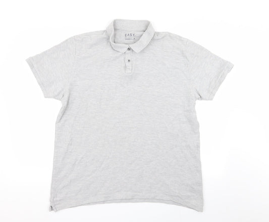 Easy Mens Grey    Polo Size XL