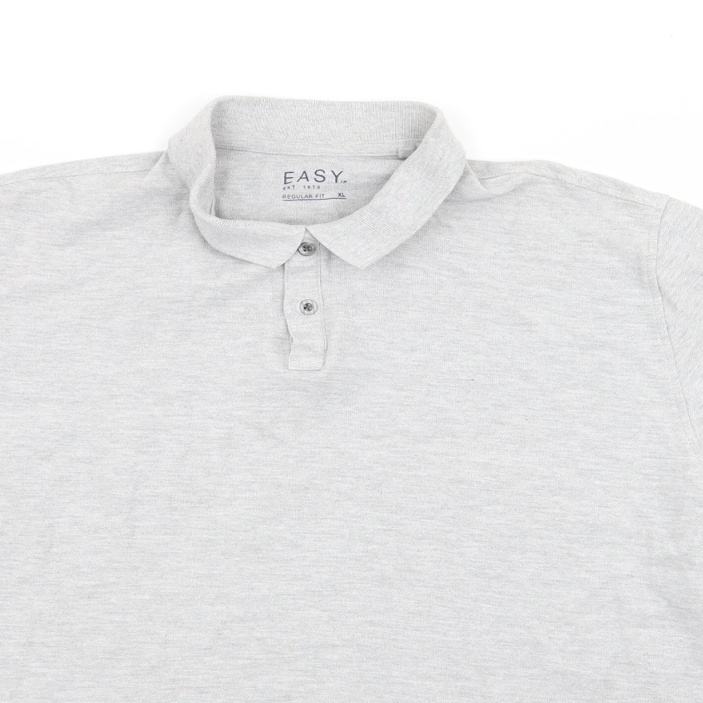 Easy Mens Grey    Polo Size XL
