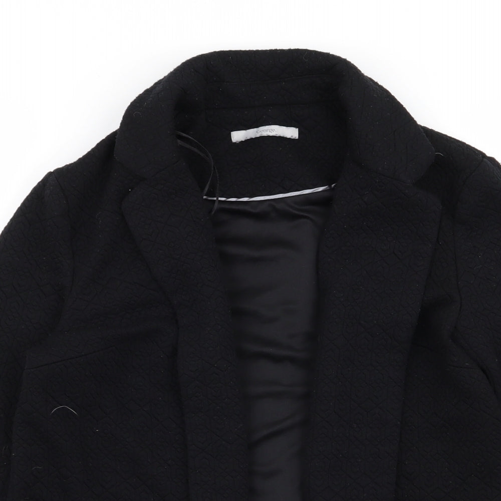Asda George Womens Black Geometric  Jacket Blazer Size 10