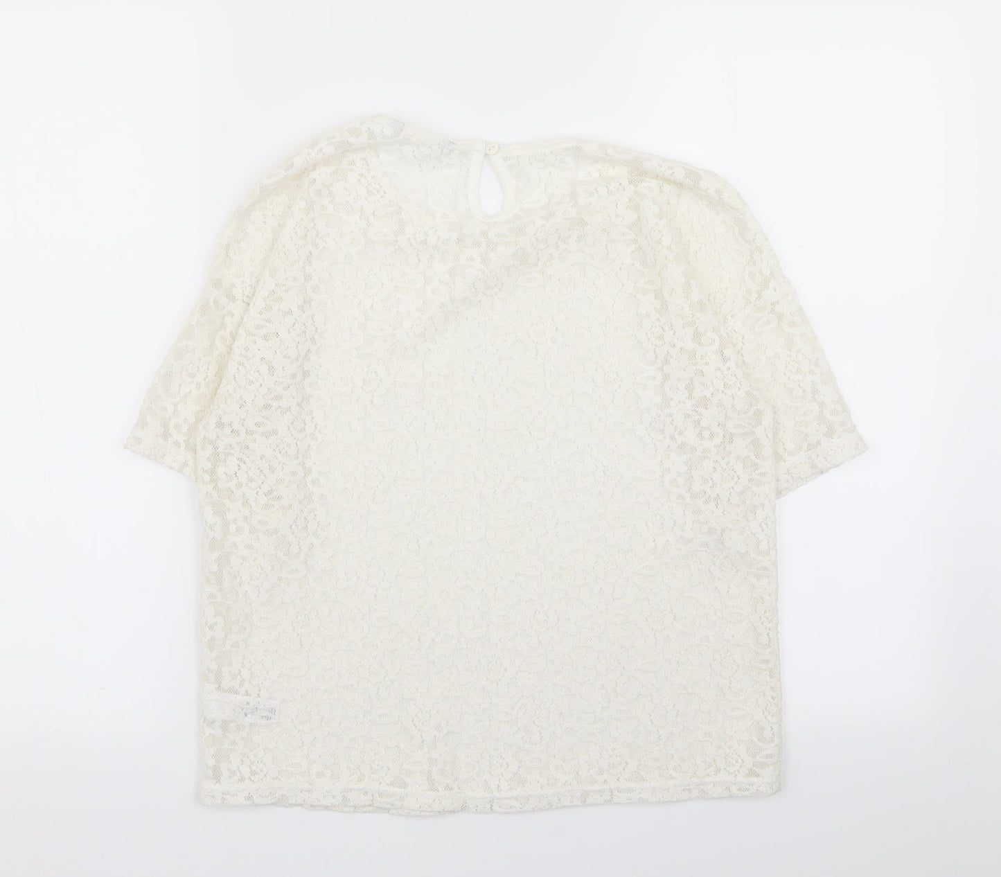 Asda George Girls White Geometric  Basic T-Shirt Size 11-12 Years