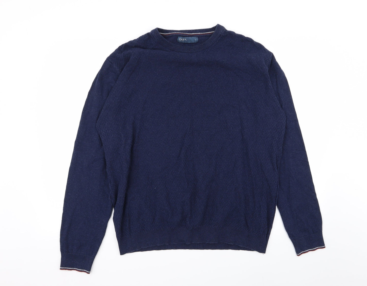 Easy Mens Blue   Pullover Jumper Size L