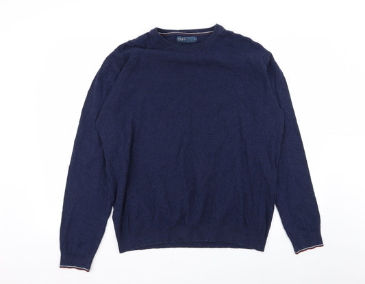 Easy Mens Blue   Pullover Jumper Size L