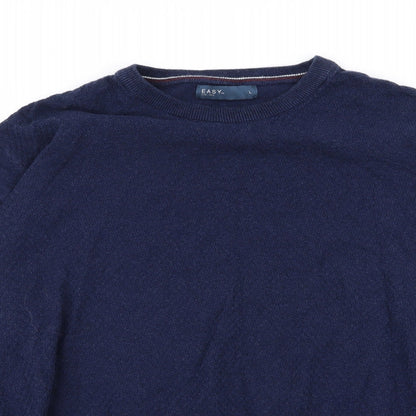 Easy Mens Blue   Pullover Jumper Size L