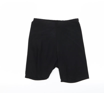 PLt Womens Black   Sweat Shorts Size 10 - Stretch waistband