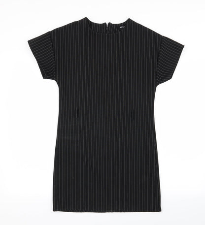 PLT Womens Black Striped  A-Line  Size 6