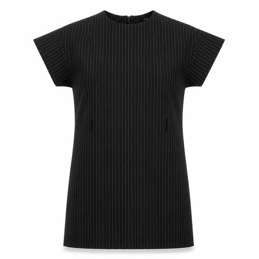 PRETTYLITTLETHING Womens Black Striped  A-Line  Size 6