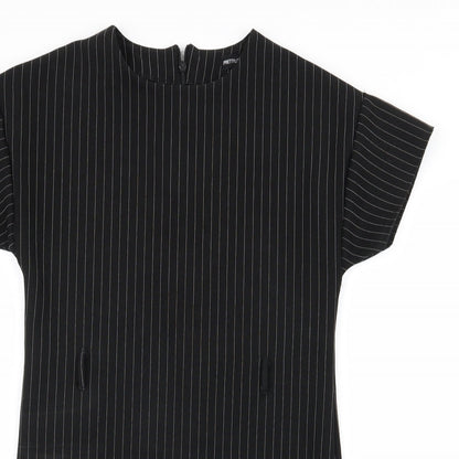 PLT Womens Black Striped  A-Line  Size 6