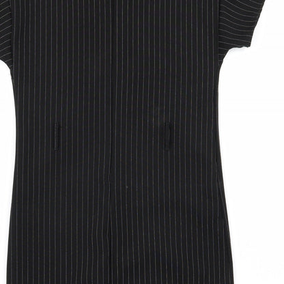 PLT Womens Black Striped  A-Line  Size 6