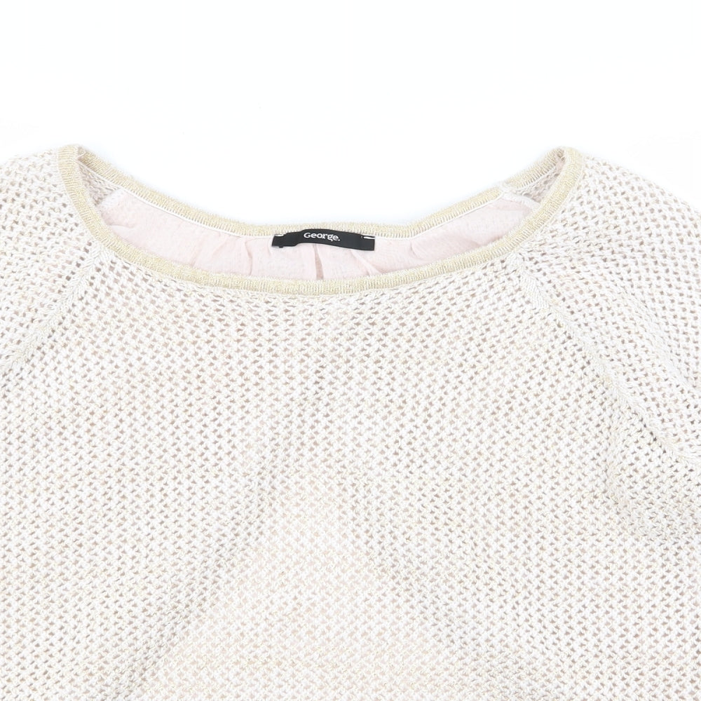 Asda George Womens Beige   Pullover Jumper Size 18