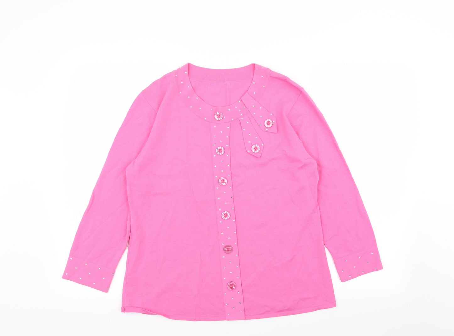 Womens UK Size M Sky Pink Basic T-Shirt