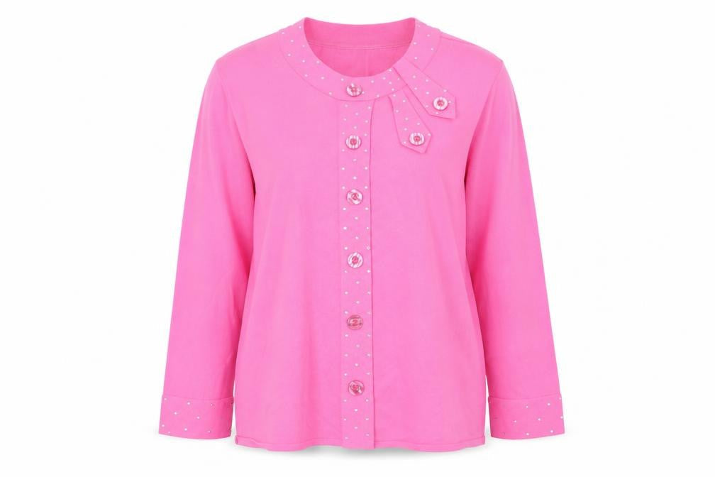 Womens UK Size M Sky Pink Basic T-Shirt