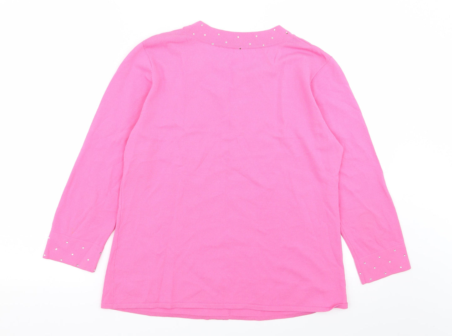 Womens UK Size M Sky Pink Basic T-Shirt