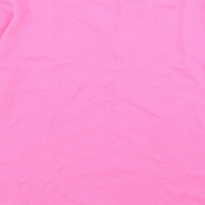 Womens UK Size M Sky Pink Basic T-Shirt