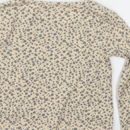NEXT Girls Beige Animal Print  Basic T-Shirt Size 2-3 Years